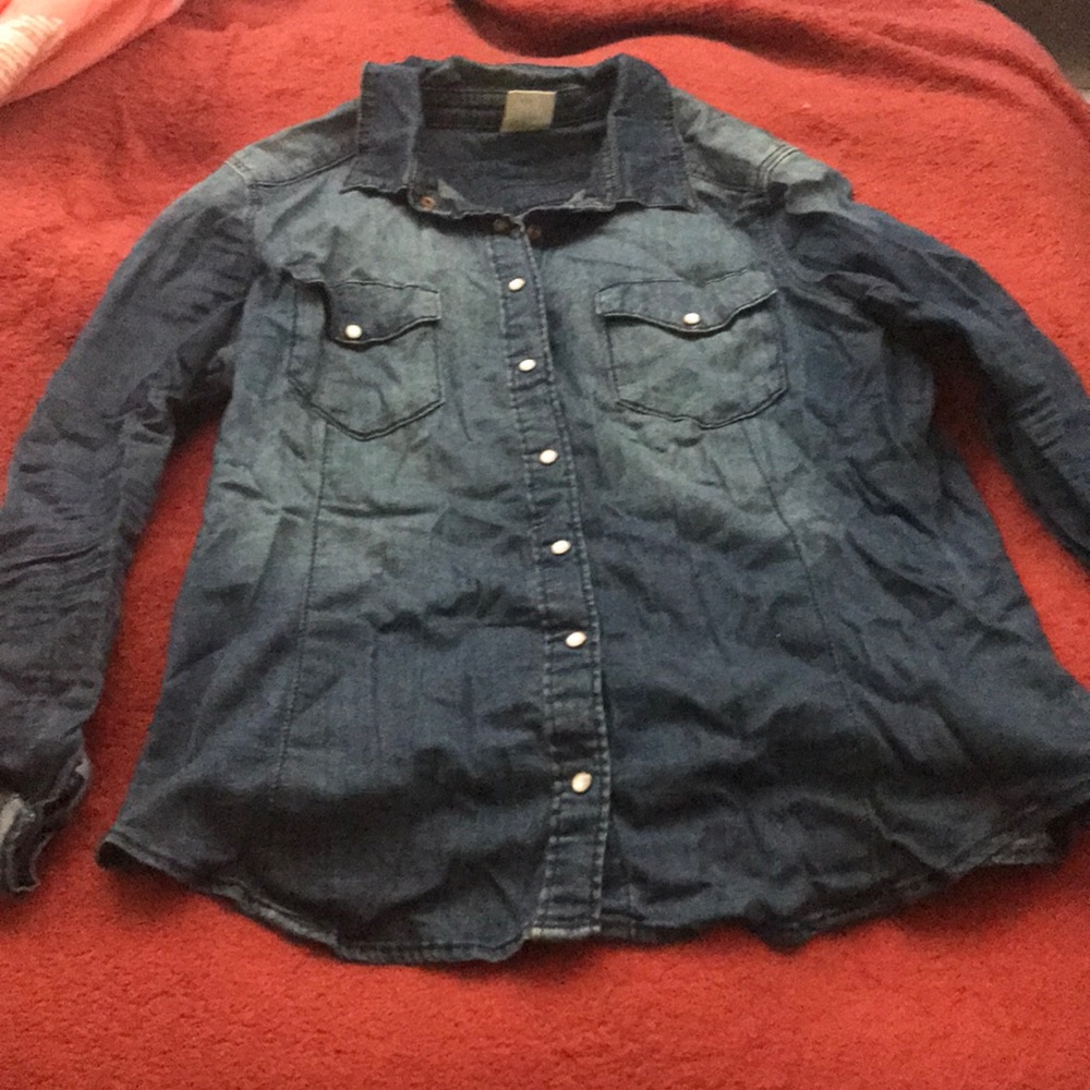 Jean button up